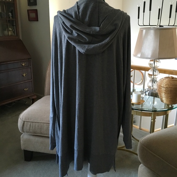 Soma Wknd size XXL hooded long gray cardigan - Picture 3 of 5